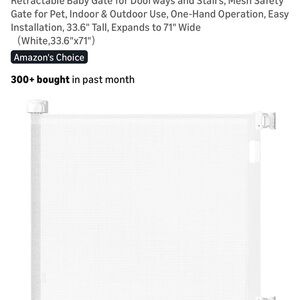 Retractable Mesh Pet Safety Gate - White
